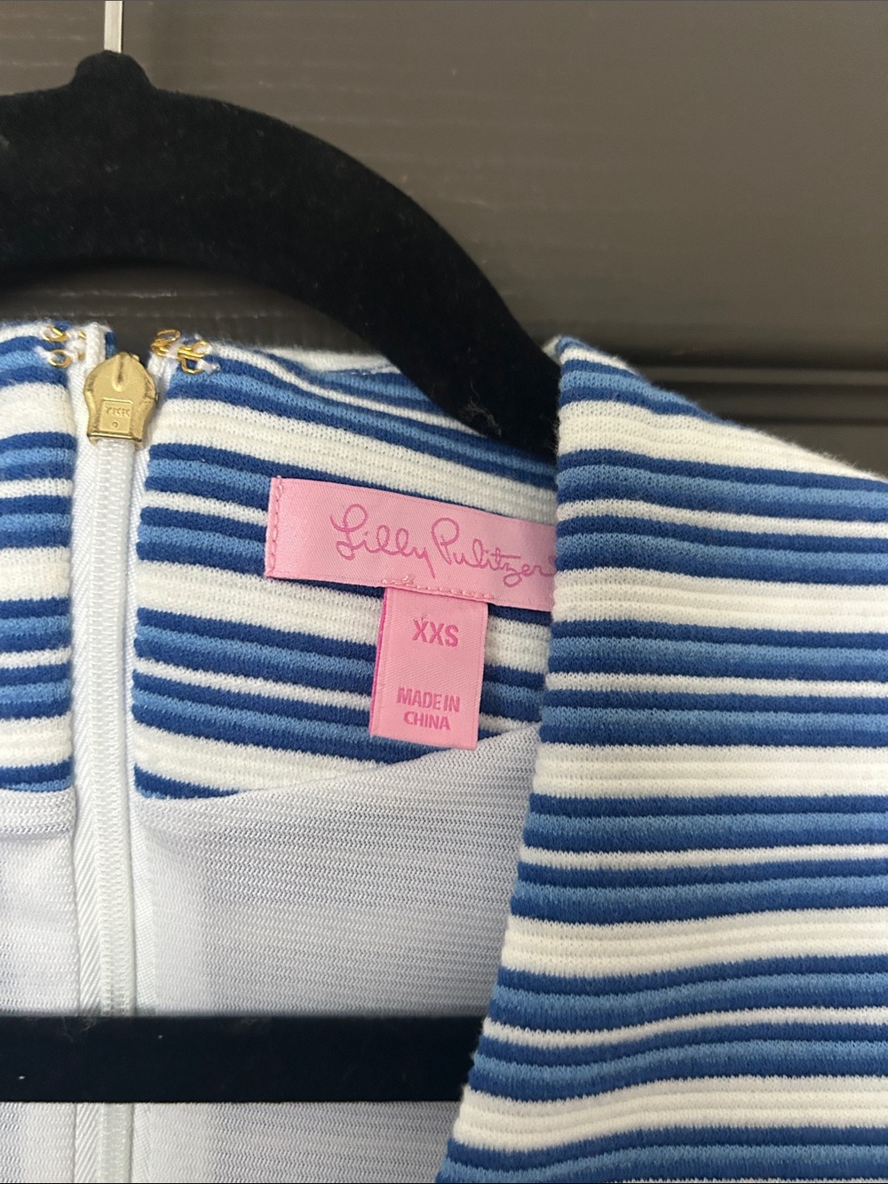 Lilly Pulitzer Blue and White Striped Knit Dress - Picture 2 of 3